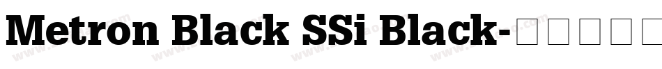Metron Black SSi Black字体转换